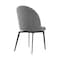 Armen Living Sunny Swivel Gray Fabric and Metal Dining Room Chairs, PK2 LCSNSIGR - alternate 3